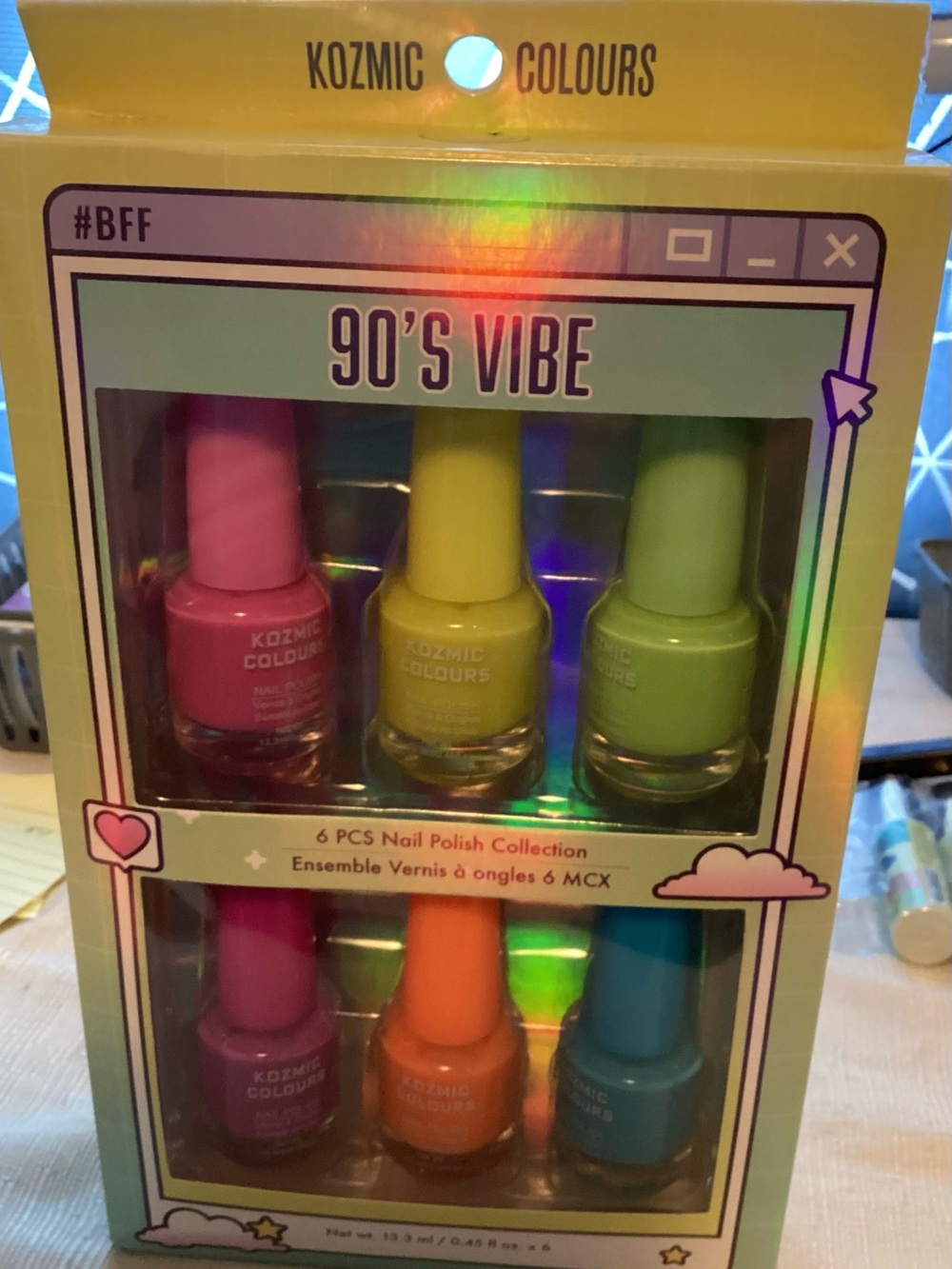 Kozmic Colours 90's Vibe 6 piece Nail Polish Collection